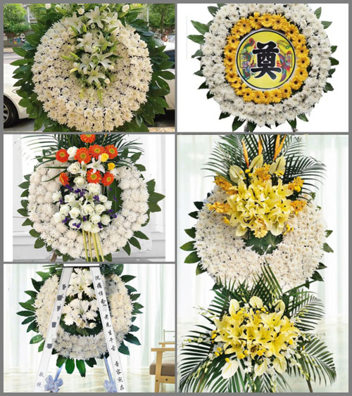 湖南永州祁阳县八宝镇田岭村花圈速递